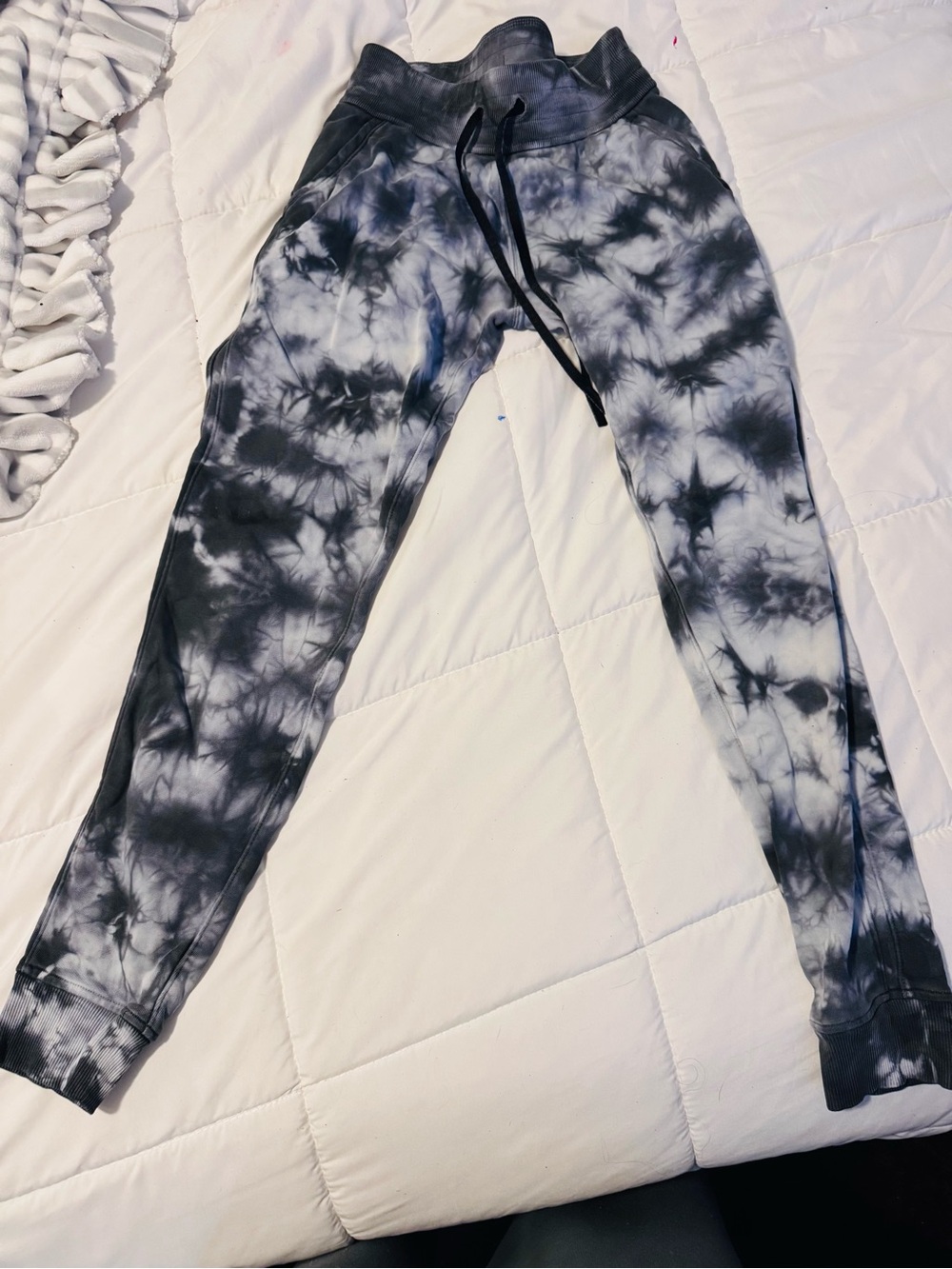 lululemon athletica Black & White Tie-Dye Joggers